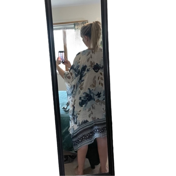 Nalini Kimono Duster Shawl Cover Up One Size Floral NWT - Picture 12 of 12
